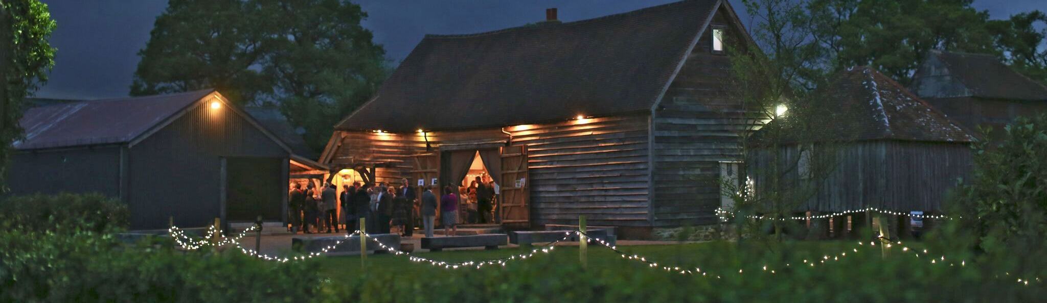 image of the barn at night