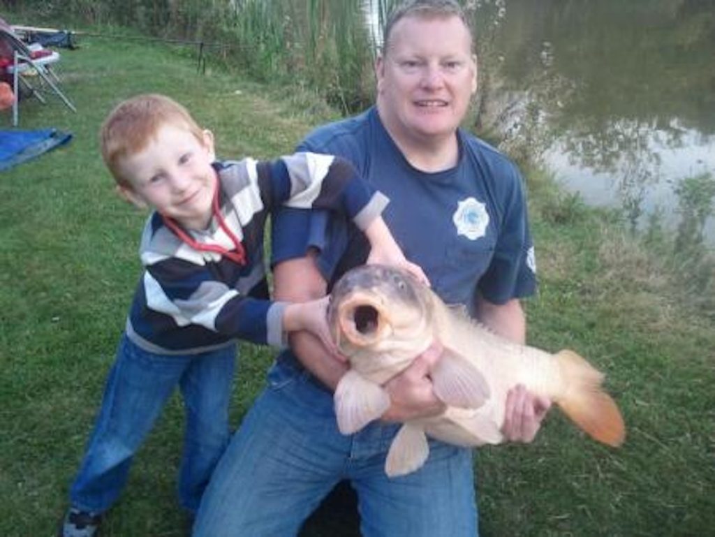 Chris and Son - PB 36.9lbs Paddock Sep 2012.
